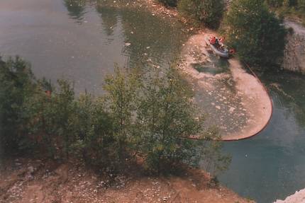 (1987) Ölhaltiger Abfall verschmutzt einen Fischweiher