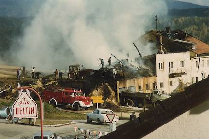 (1973) Brand eines Bauernhofes in Kammersdorf